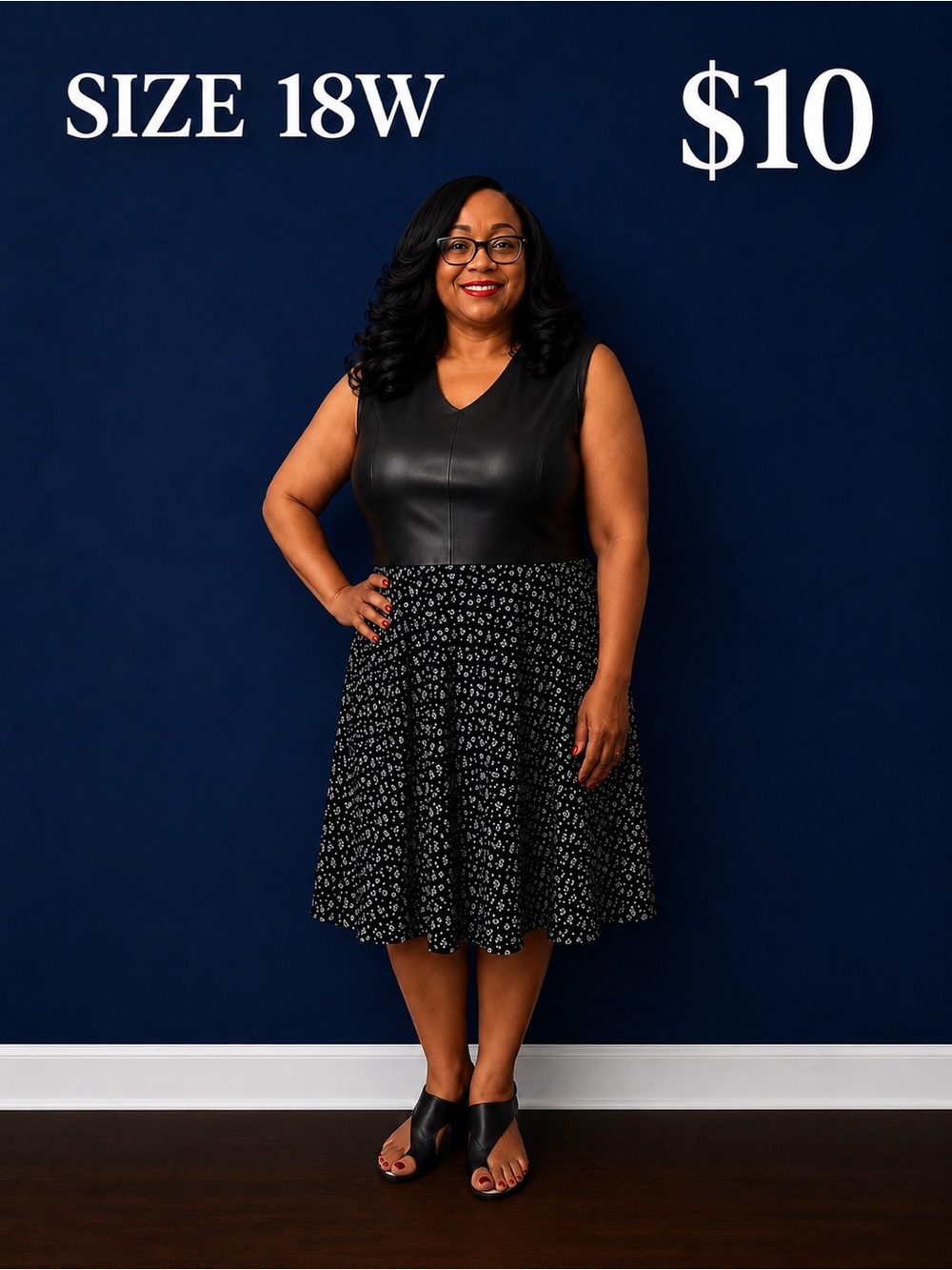 Black Floral A-Line Skirt - Classic Women's Skirt